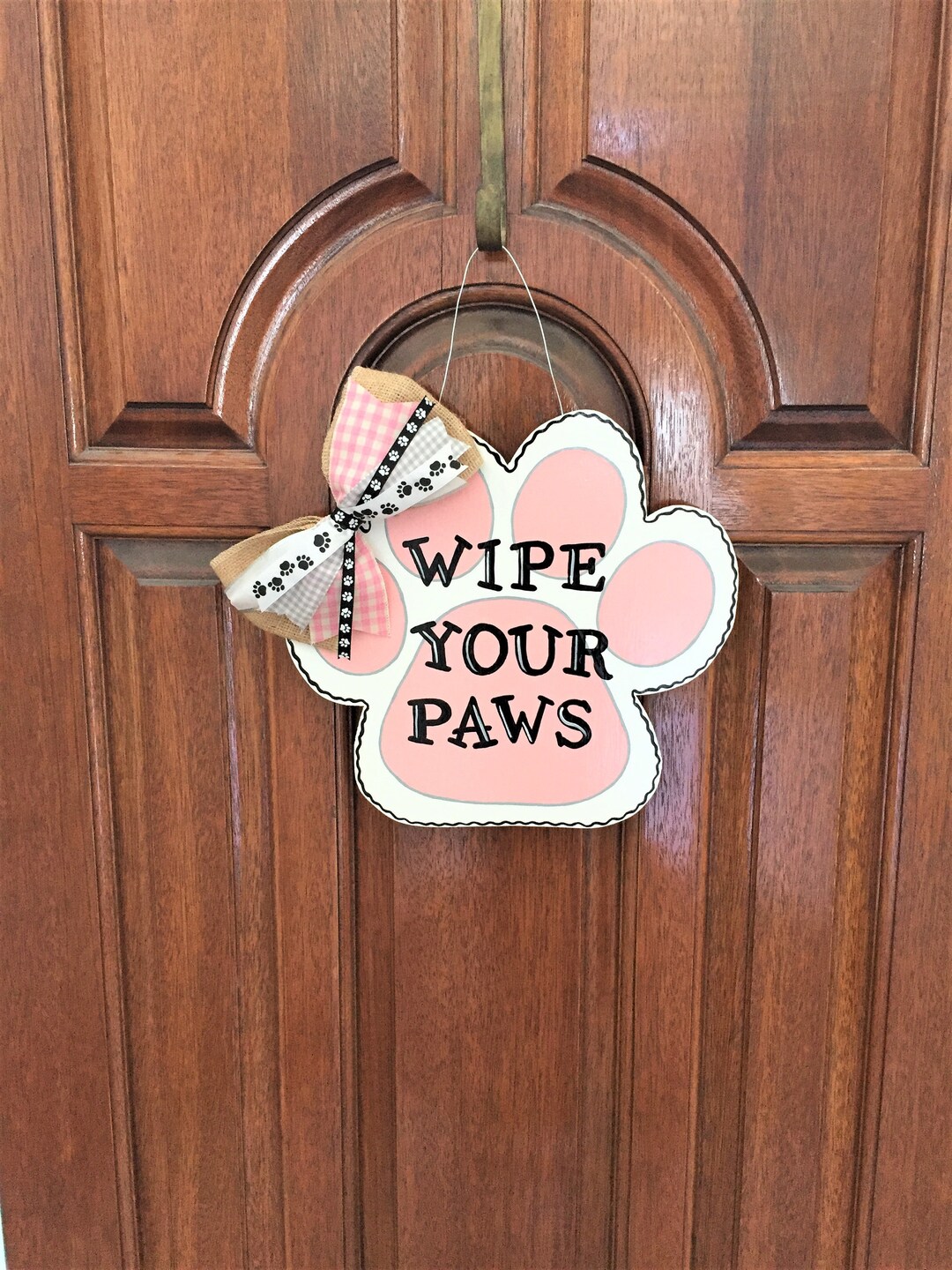 Paw Print Door Hanger, Pet Lover Door Hanger, Dog Lover Door Hanger, Cat Lover Door Hanger, Paw