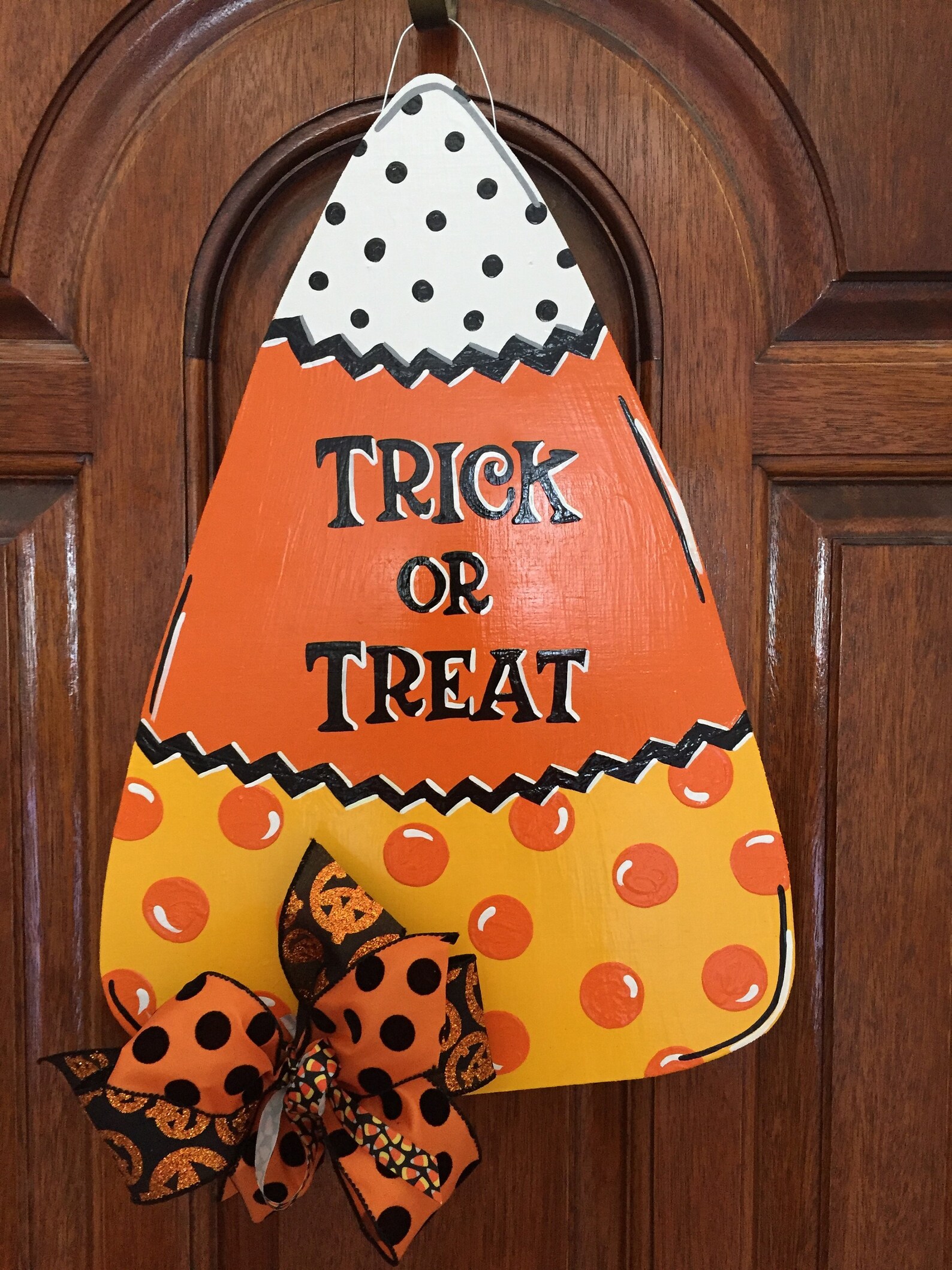 Candy Corn Door Hanger, Halloween Door Hanger, Halloween Door Decor
