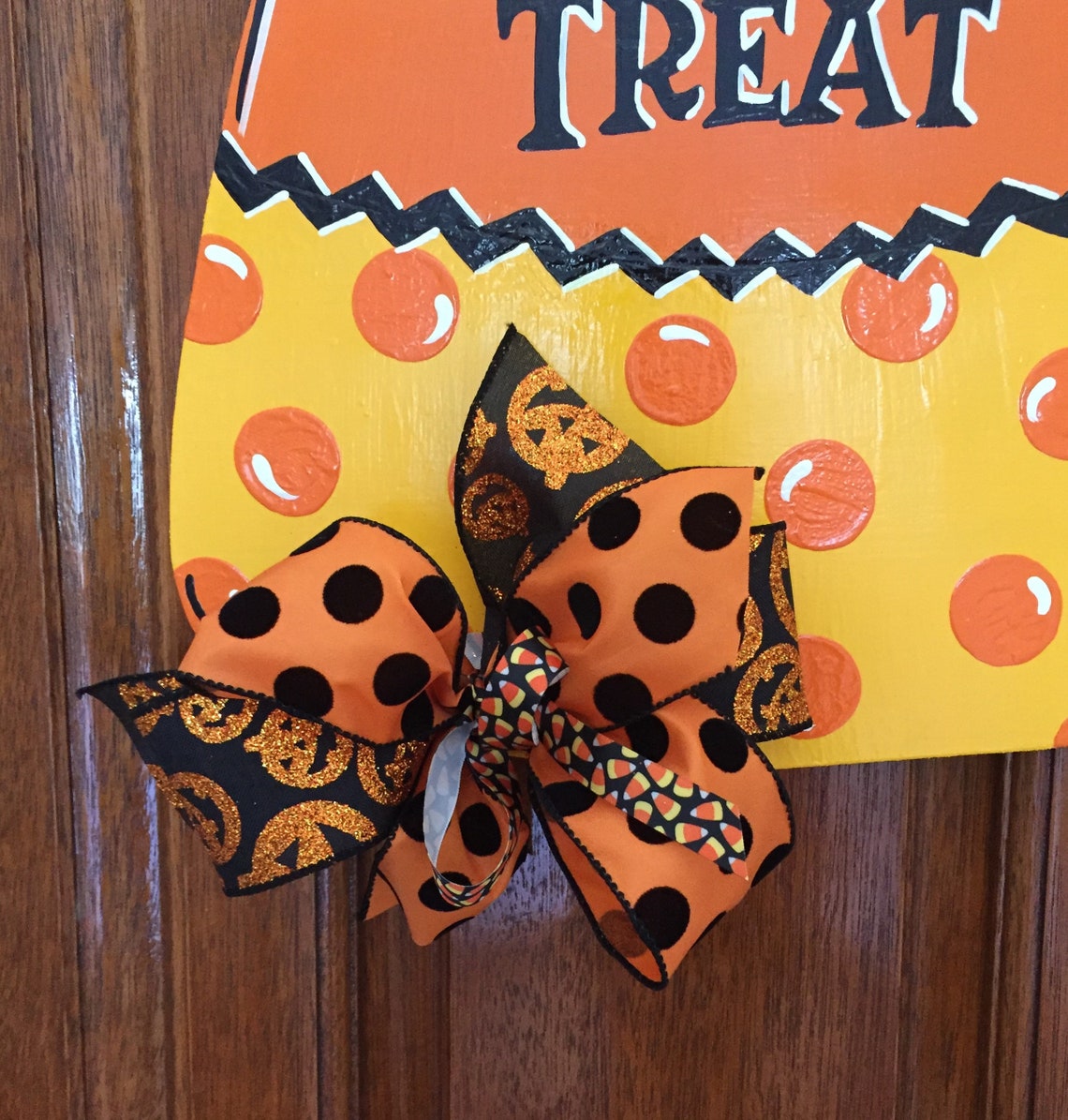 Candy Corn Door Hanger Halloween Door Hanger Halloween Door Etsy