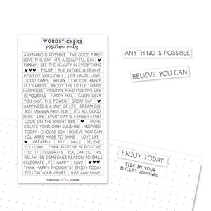 cytaty inspirujące naklejki do planowania naklejki motywacyjne naklejki do planowania słowa powiedzenia bullet journal naklejki słowo obrysy pozytywny cytat