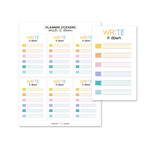 list stickers happy planner boxes stickers functional Erin Condren stickers bullet journal stickers to write stickers with lines full box