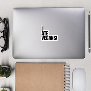 Eu comi veganos! Adesivo - Adesivos para laptop