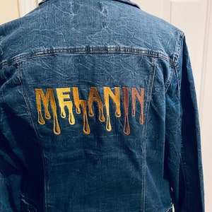 Melanin Poppin Custom Denim Jacket