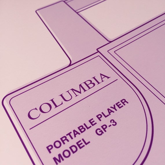 Columbia GP-3 Record Player – Giclée Art Poster Print