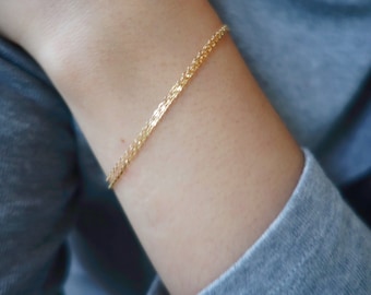 Zierliches Armband, Kettenarmband, Gold filled Armband, Lagenarmband