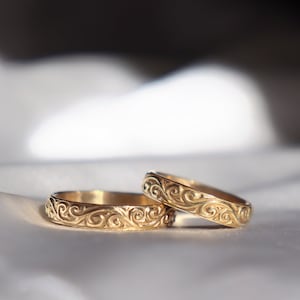 Wave ring, band ring, stackable rings, gold ring, stacking ring, dainty ring, minimalist ring