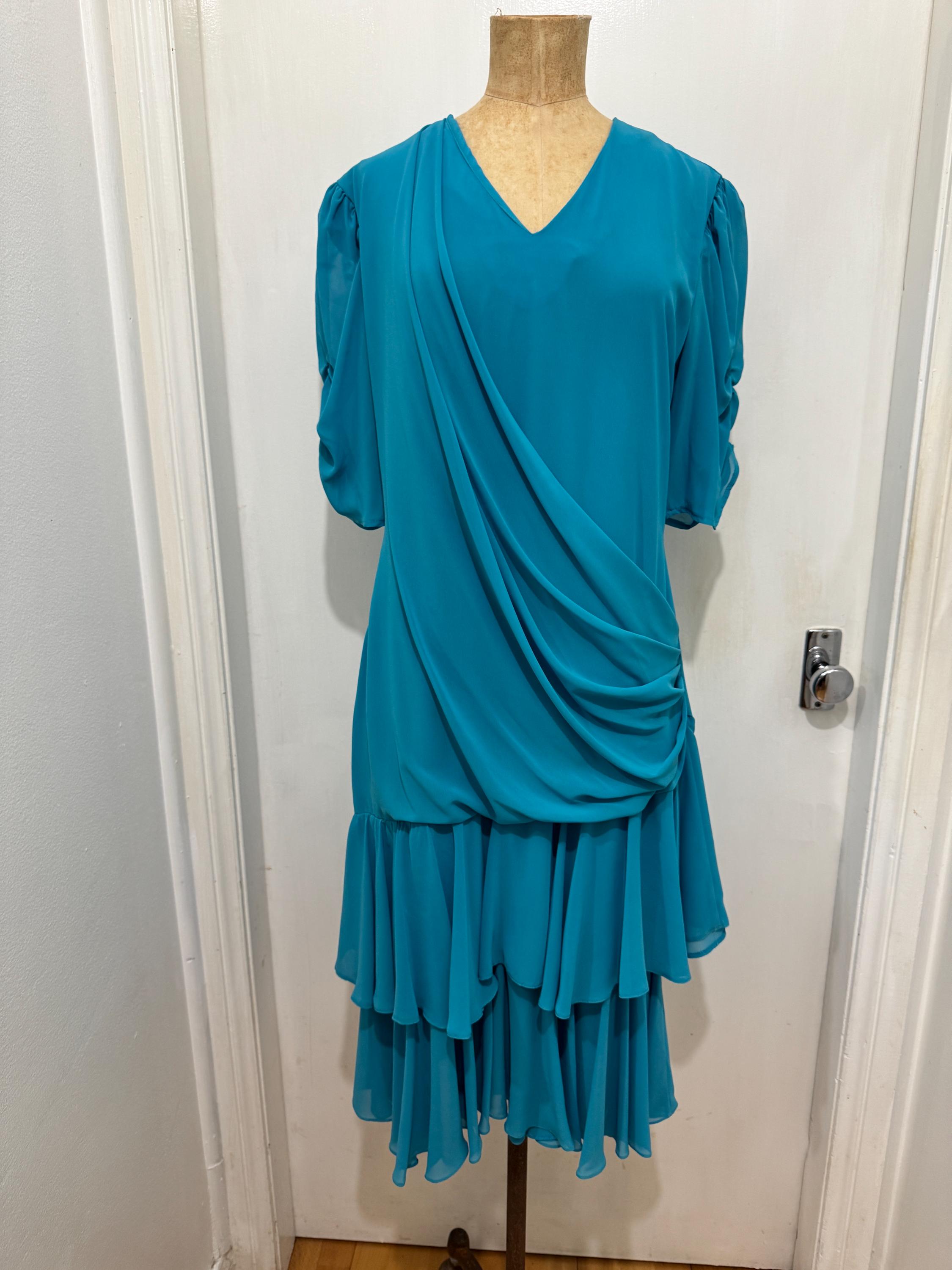white christmas dresses Vintage 80s Dress _ Size 8 main image 0
