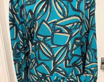 Vintage Octavi-blouse met abstracte print