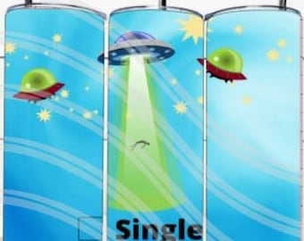 Fun PNG Alien  Spaceship Abduction watercolor background Great for Sublimation   Tumblers T-shirts Mugs Pillows Blanket Home Décor