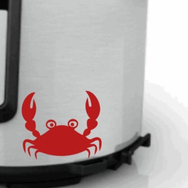 Funny  2  Red Crabs  decorative decals   for instant pot pressure cooker ninja  quick cooker steamer multi cooker rice cooker slow cooker