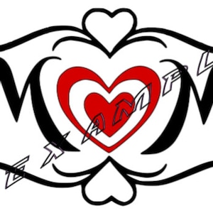 Beautiful mom with heart and swirls  svg for vinyl cutter great for t shirts, throw pillows, auto decal, wall decor