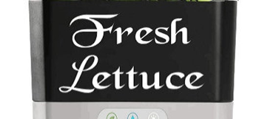 Fun Decorative Decal FARM FRESH LETTUCE 4 colors to choose from Aerogarden Idoo Moistland Kratky indoor hydroponics Aero garden
