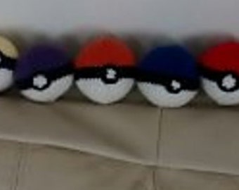 Fun Knit Pokeballs   knitting pattern pdf file.  made on 2 needles stuffed  and sewn together pdf file only