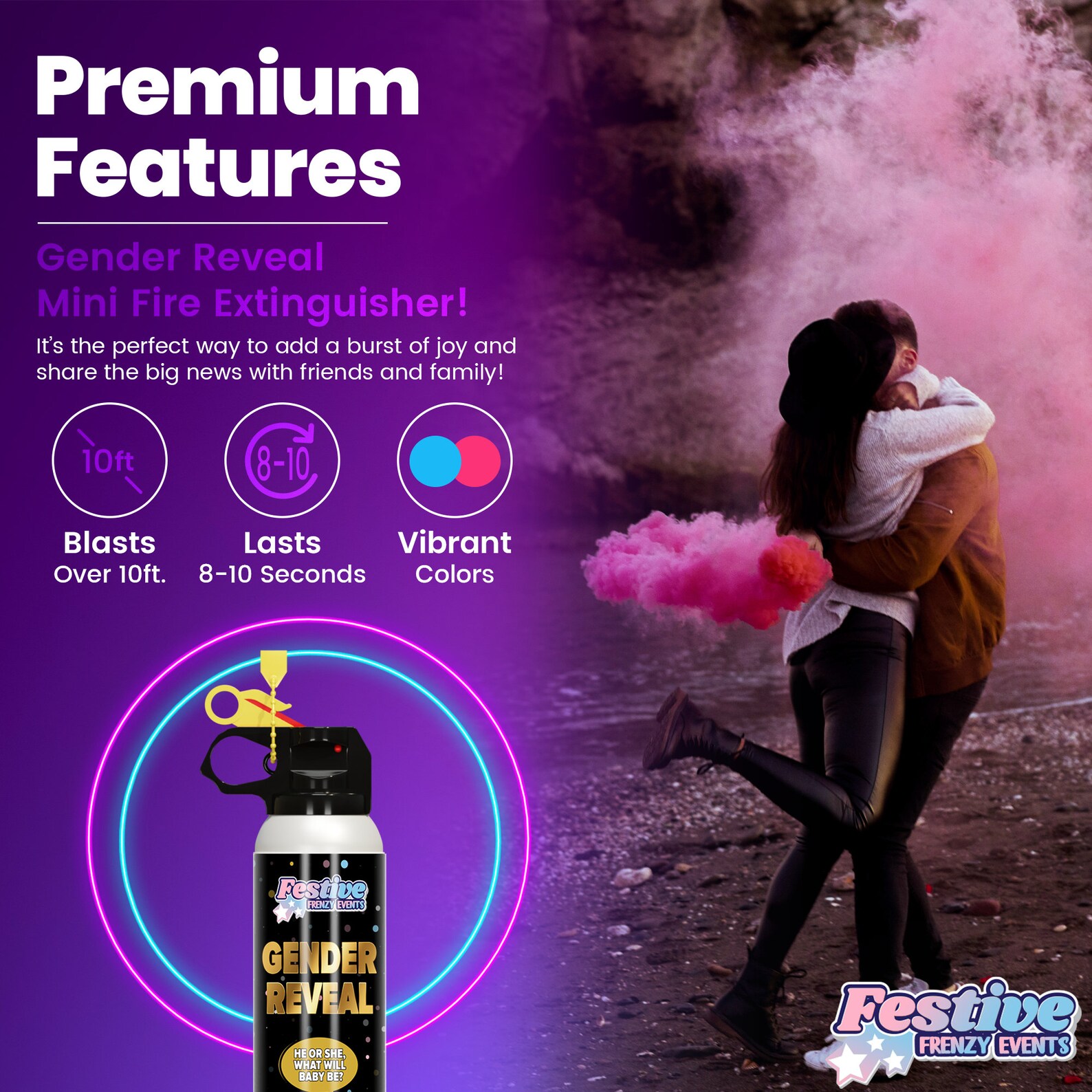 Gender Reveal Fire Extinguisher Gender Reveal Color Blaster Gender