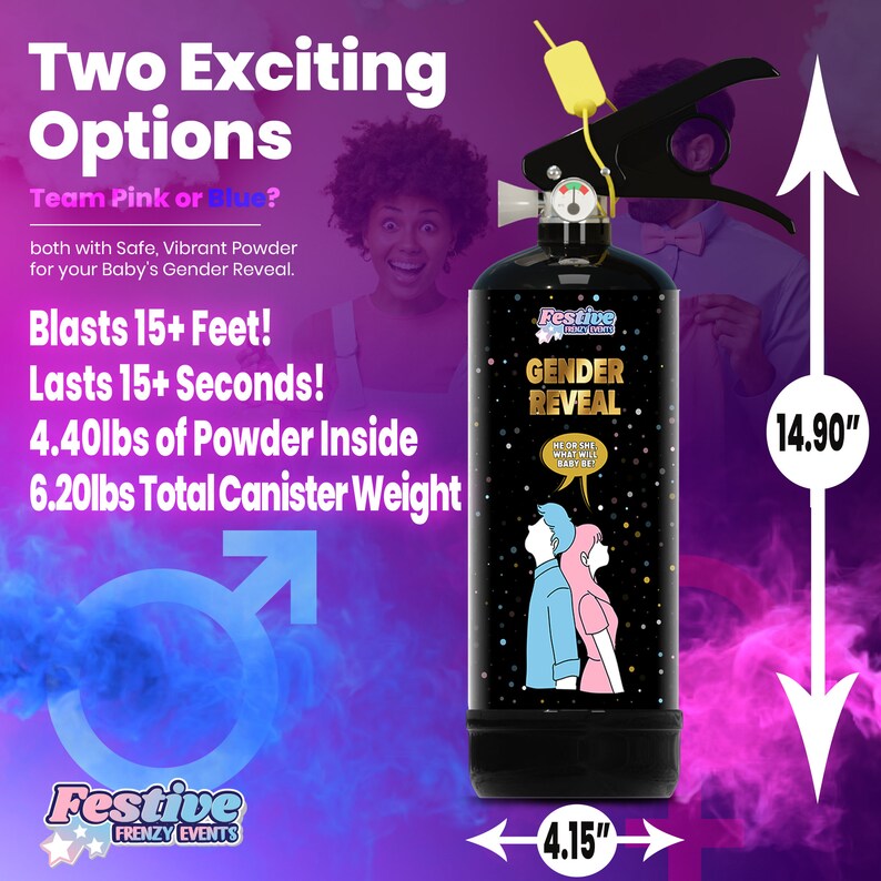 Gender Reveal Fire Extinguisher Gender Reveal Color Blaster Etsy UK