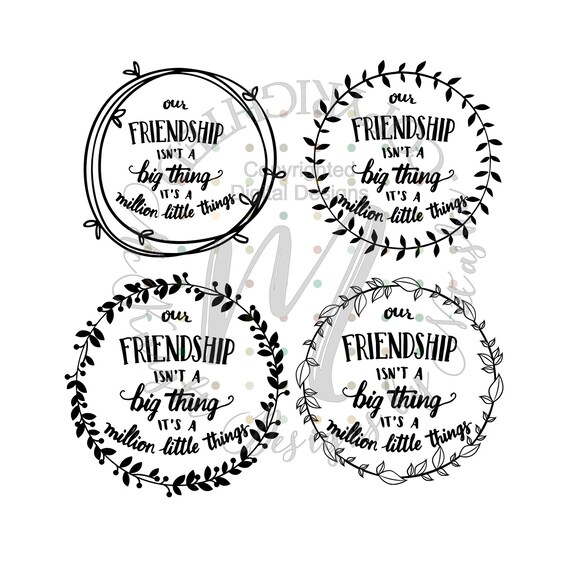 Digital Download Svg File Friendship Vinyl Cut File Etsy