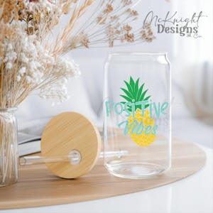 Positive Vibes Pineapple SVG PNG Fertility Support Cut File IVF Pregnancy Encouragement Design for Apparel Decor Digital Download Rainbow image 3