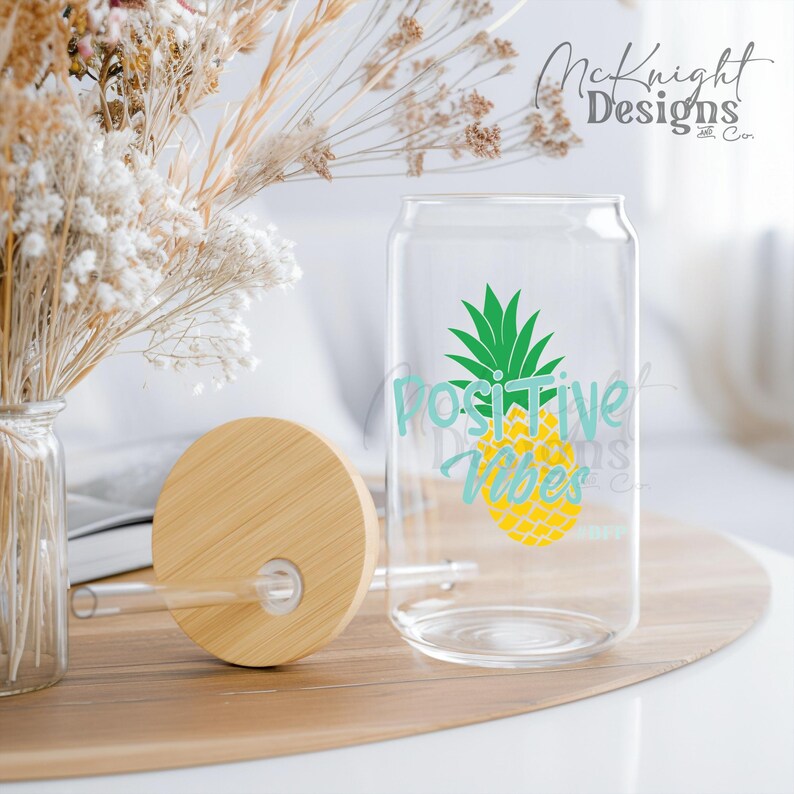 Positive Vibes Pineapple SVG PNG Fertility Support Cut File IVF Pregnancy Encouragement Design for Apparel Decor Digital Download Rainbow image 3