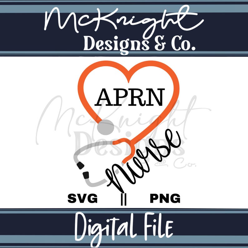 Aprn nurse SVG PNG for shirts, tumblers & decals. Perfect for Cricut, DTF, UVDTF & waterslide nurse gifts. Instant download for advanced nurses.