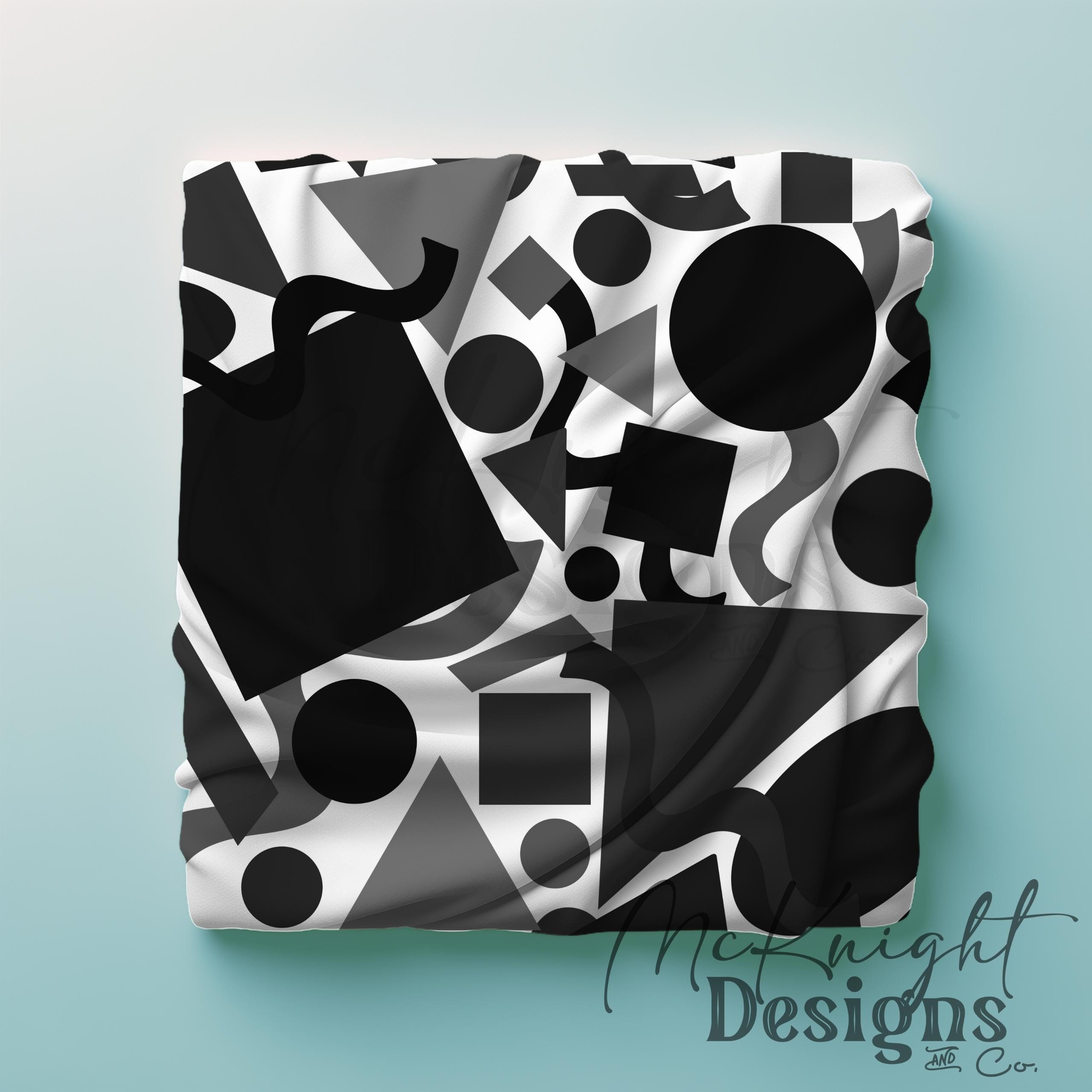 幾何学的シームレスパターンPNG - 布、スクラップブック、デジタルペーパー、昇華デザイン、ビニールクラフト用の白黒抽象図形デザイン - Etsy 日本, image size:2560x2560