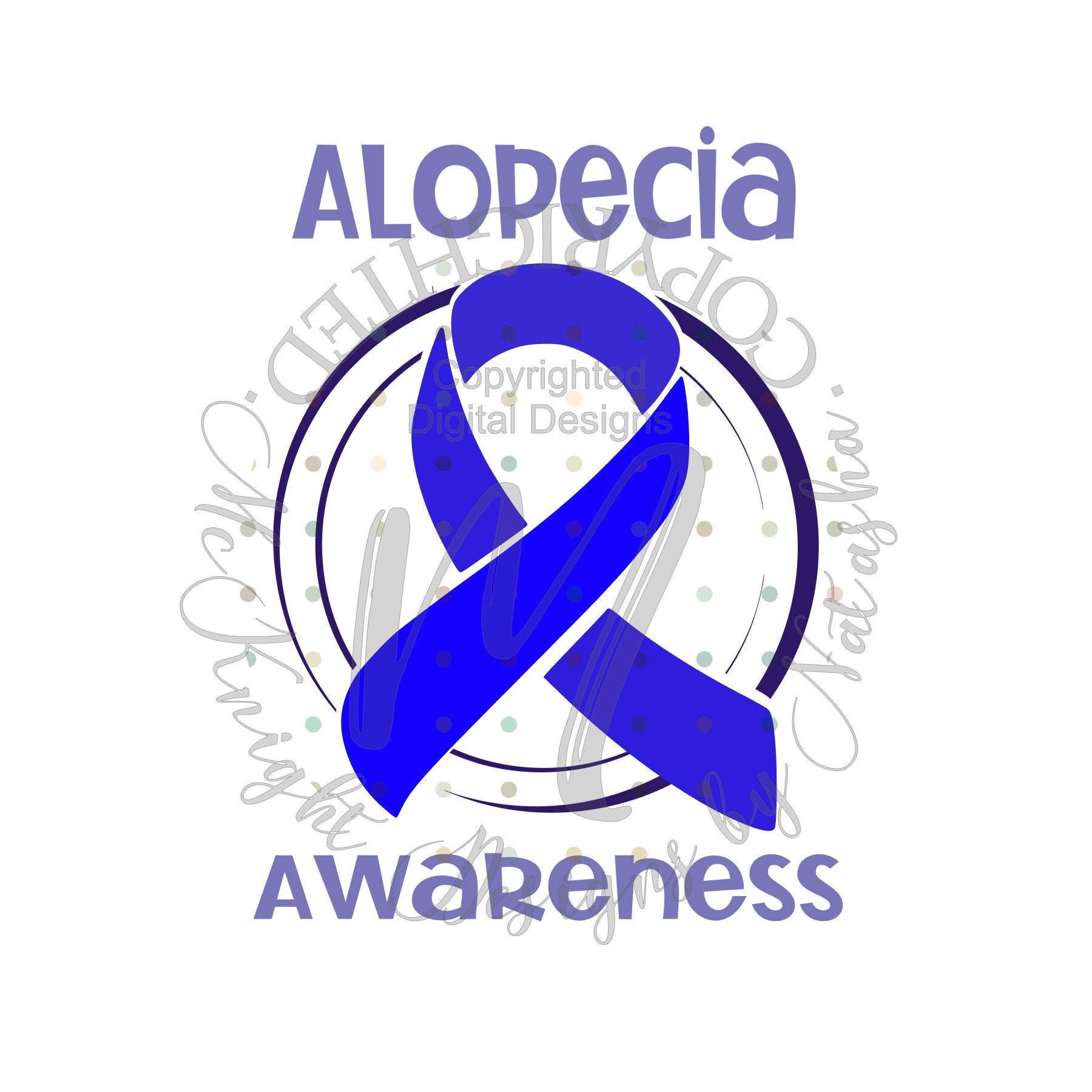 DIGITAL DOWNLOAD Image SVG File Alopecia Awareness Ribbon Etsy Australia