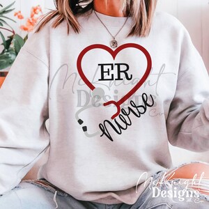 ER nurse svg & png emergency room nurse cricut design shirts, tumblers, vinyl, uvdtf, dtf, waterslide decals, digital nurse crafts cut print