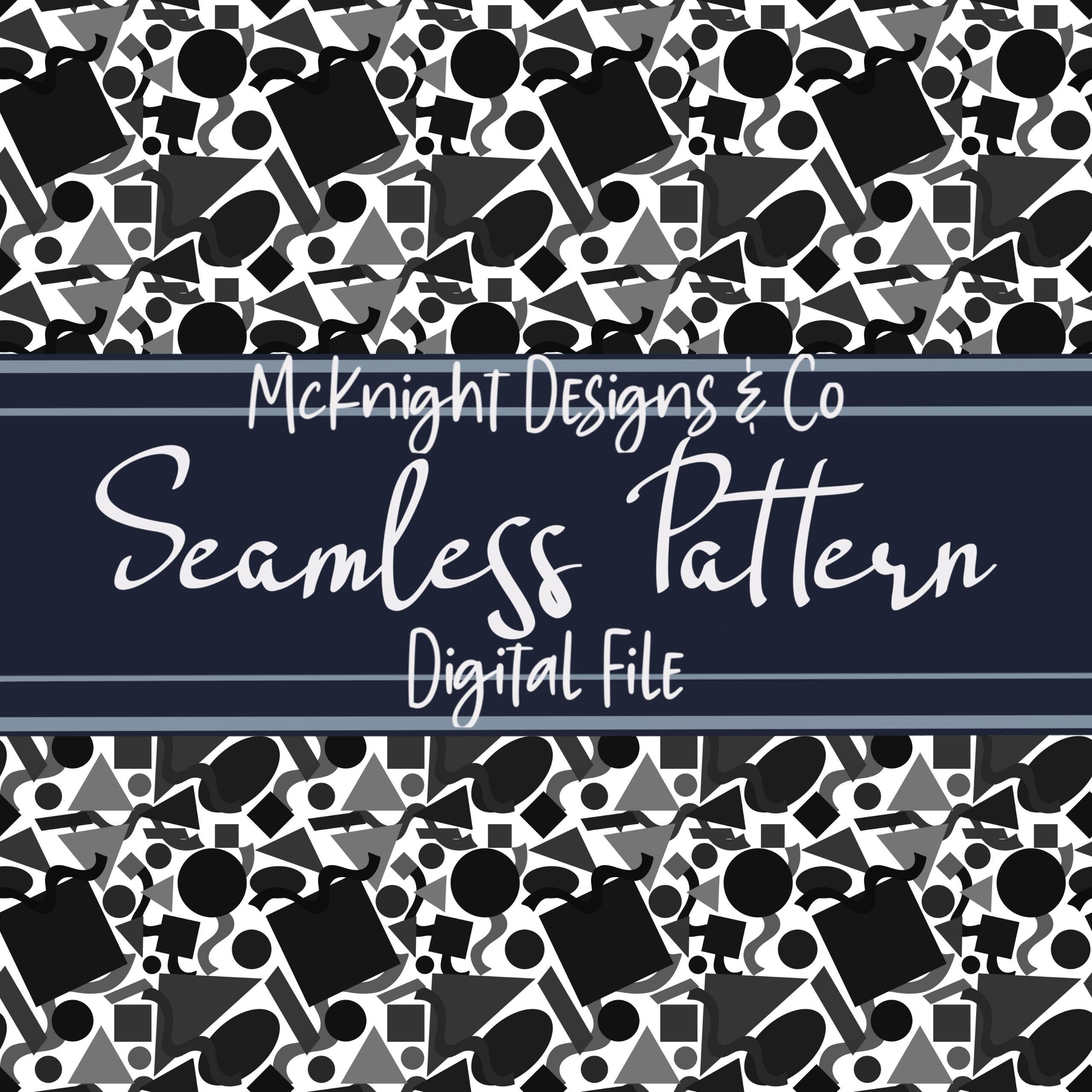 幾何学的シームレスパターンPNG - 布、スクラップブック、デジタルペーパー、昇華デザイン、ビニールクラフト用の白黒抽象図形デザイン - Etsy 日本, image size:2560x2560