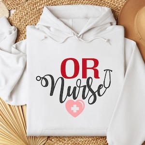 OR Nurse Digital Design PNG SVG | Operating Room Stethoscope Heart Sublimation dtf uvdtf | Surgical Nurse Shirt Sticker Decal Cut file print