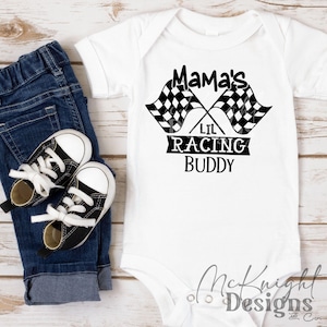 Mama&#39;s Racing Little Buddy Race Car Digital Design Cars Dirt Track Mamas Moms Vector Cricut Cut File SVG PNG Printed Vinyl Decal Shower Gift