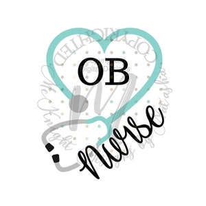 OB nurse svg & png – labor and delivery nurse cricut design shirts, dtf, uvdtf, waterslide decals, tumbler wraps, digital crafts Print Cut image 10