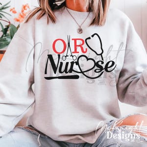 OR Nurse Digital Design PNG SVG | Operating Room Stethoscope Scalpel Sublimation dtf uvdtf | Surgical Nurse Shirt Sticker Decal Cut file