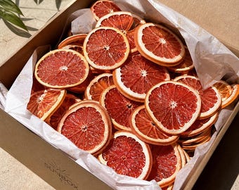 Natural Grapefruit Chips – Dried Citrus Fruit Slices, No Sugar Added Healthy Snack, Dehydrated Fruit Crisps