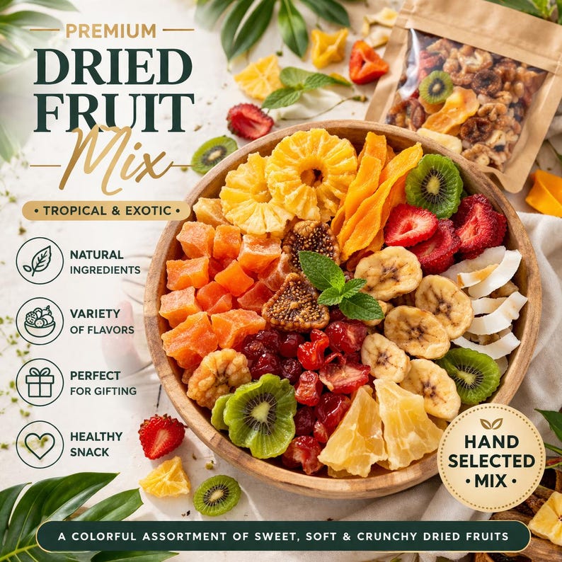 Cocktail Garnish Mix – Dried Orange Lemon Pineapple Cranberry Apple | Natural Cocktail Starter Kit | Drink Decoration Fruit Set image 5