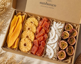 Tropical Dried Fruit Cocktail Garnish Kit, Bar Styling Set, Home Mixology Gift