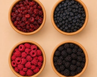 Mixed Dried Berries, Cranberry Blackberry Raspberry Blueberry Blend for Baking, Cocktails, Charcuterie Boards, Food Styling