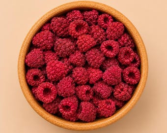 Dried Raspberries Whole – Natural Dried Raspberry Berries, Fruit Snack, Herbal Tea Ingredient, Healthy Superfood