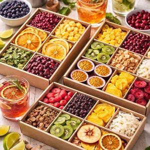 Cocktail Garnish Mix – Dried Orange Lemon Pineapple Cranberry Apple | Natural Cocktail Starter Kit | Drink Decoration Fruit Set image 2
