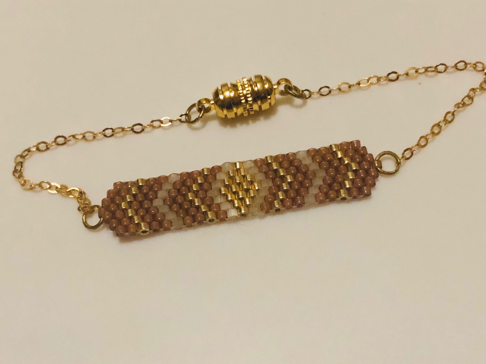 Beaded bracelet with magnetic clasp magnetic clasp 7 1/4 | Etsy