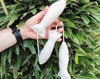 Juguete ultra resistente para gatos con hierba gatera, valeriana y matatabi - Les POISSONS NATURE de Edenvane