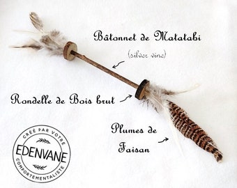 NATURAL cat toy handmade in France - Le ROULOPLUME by Edenvane