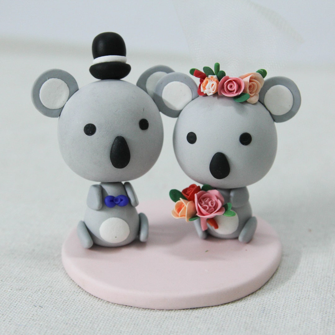 Koala Wedding Cake Topper Australia Wedding Theme Aussie Etsy
