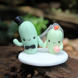 Topper per torta nuziale Cactus, tema del matrimonio nel deserto, topper per torta nuziale cactus, topper per torta nuziale succulento, topper per torta cactus saguaro