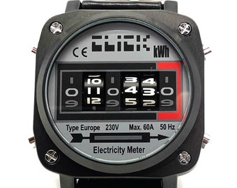 Click kWh Roller Meter watch limited edition leather strap Japan popular