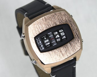 Click Rotar Drum watch limited edition  Geniune leather strap Japan popular