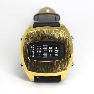 Click Rotar Drum watch limited edition  Geniune leather strap Japan popular