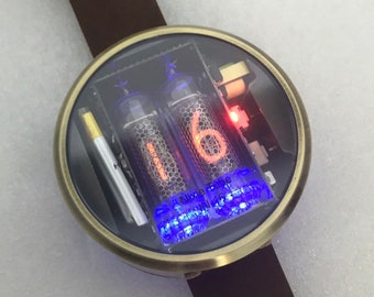 Nixie tube watch unique vintage rare Russia tubes cold cathode display IN16 tubes Cool watch ever