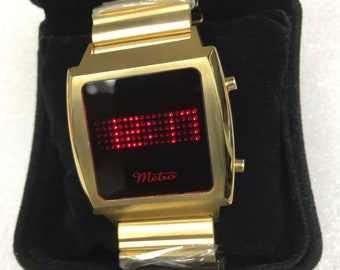 metro square led watch unique vintage collectible items rare in the market expensive looking limited edition stop production