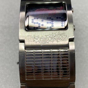 Ed Hardy LCD watch unique vintage collectible items rare in the market expensive looking limited edition stop production with serial number