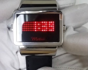 metro square led watch unique vintage collectible items rare in the market expensive looking limited edition stop production