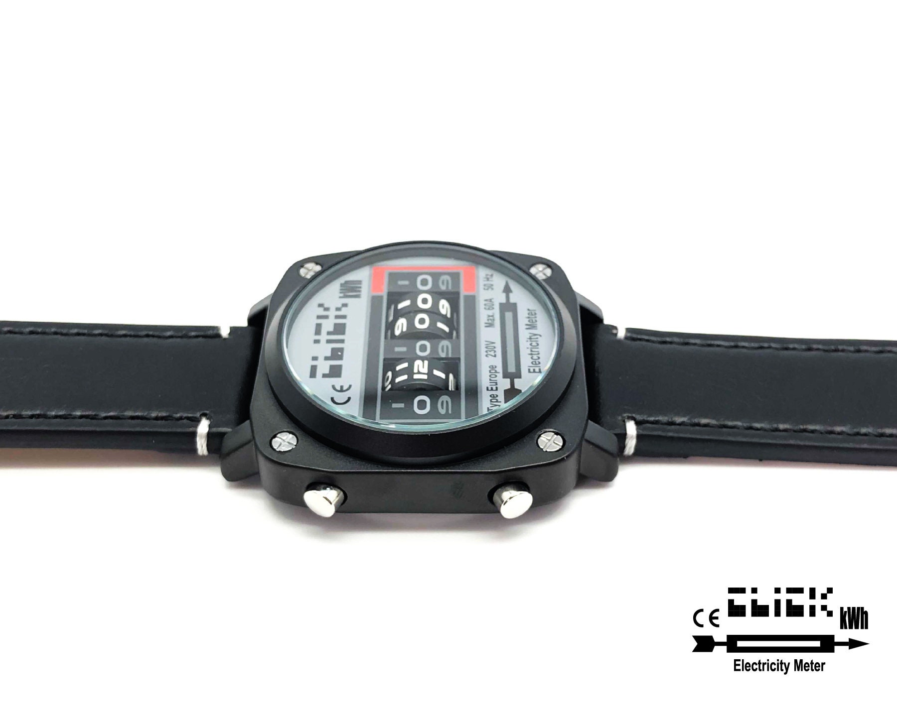 Click Kwh Roller Meter Watch Limited Edition Leather Strap Japan Popular Etsy UK